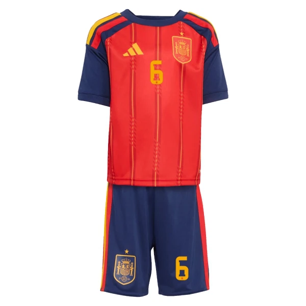 Completo calcio Spagna Merino 6 Bambino Primo Mondiali 2026