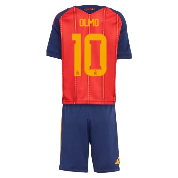 Completo calcio Spagna Olmo 10 Bambino Primo Mondiali 2026 Completo calcio Spagna Olmo 10 Bambino Primo Mondiali 2026