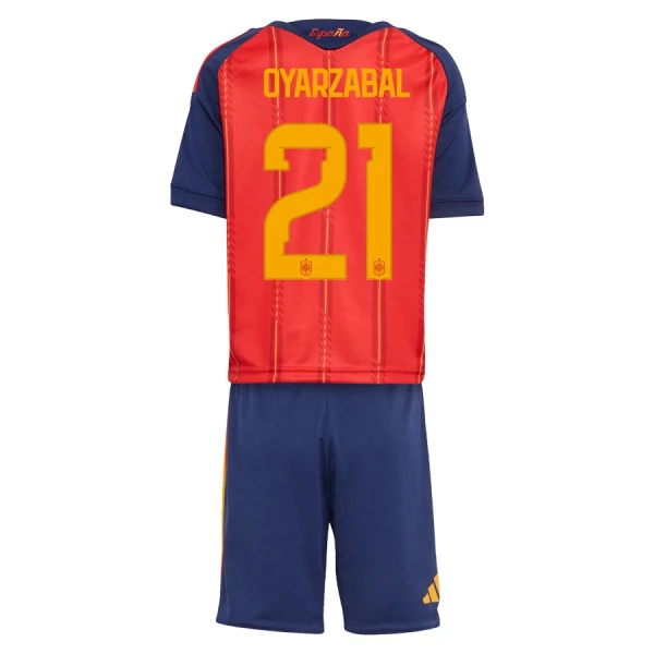 Completo calcio Spagna OYARZABAL 21 Bambino Primo Mondiali 2026 Completo calcio Spagna OYARZABAL 21 Bambino Primo Mondiali 2026