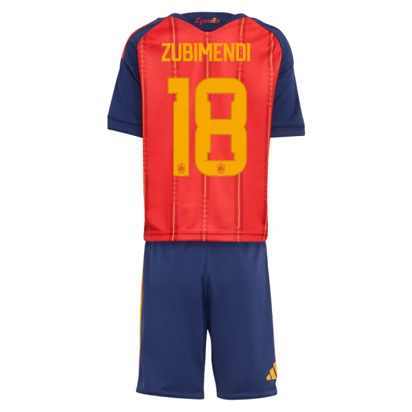 Completo calcio Spagna ZUBIMENDI 18 Bambino Primo Mondiali 2026
