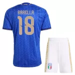 Completo calcio Italia Barella 18 Bambino Primo Mondiali 2026