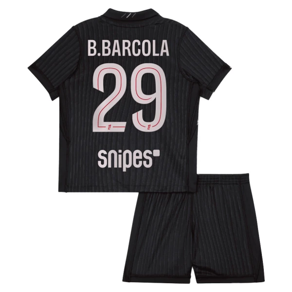 Completo calcio Paris Saint-Germain B. Barcola 29 Bambino 4th Jordan 2025-26 Completo calcio Paris Saint-Germain B. Barcola 29 Bambino 4th Jordan 2025-26