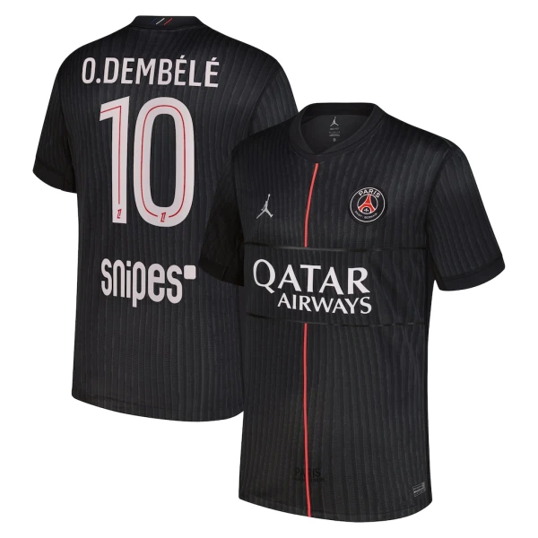 Maglia Paris Saint-Germain O. Dembele 10 Uomo 4th Jordan 2025-26 Maglia Paris Saint-Germain O. Dembele 10 Uomo 4th Jordan 2025-26