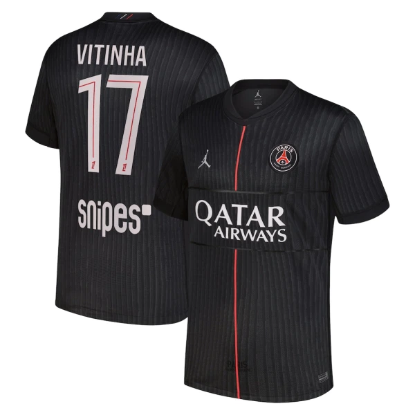 Maglia Paris Saint-Germain Vitinha 17 Uomo 4th Jordan 2025-26 Maglia Paris Saint-Germain Vitinha 17 Uomo 4th Jordan 2025-26
