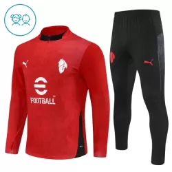 AC Milan Felpe da Allenamento Bambino 1/4-Zip 2025-26 Rossa