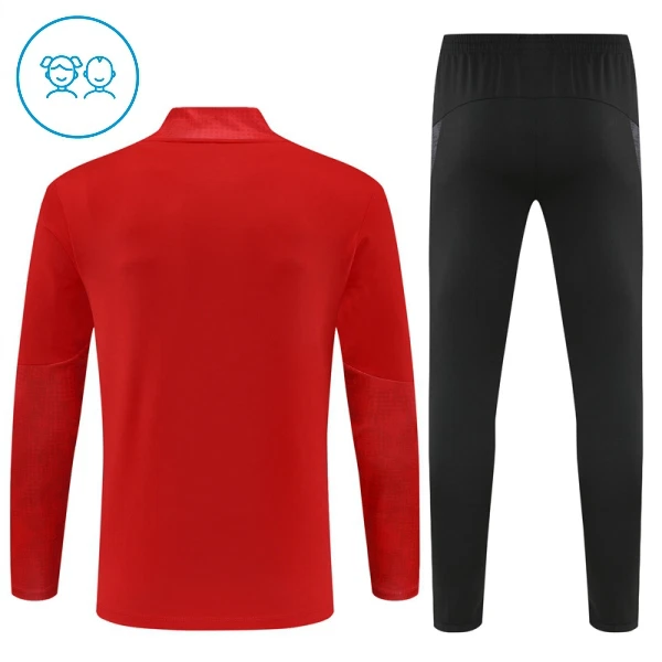 AC Milan Felpe da Allenamento Bambino 1/4-Zip 2025-26 Rossa