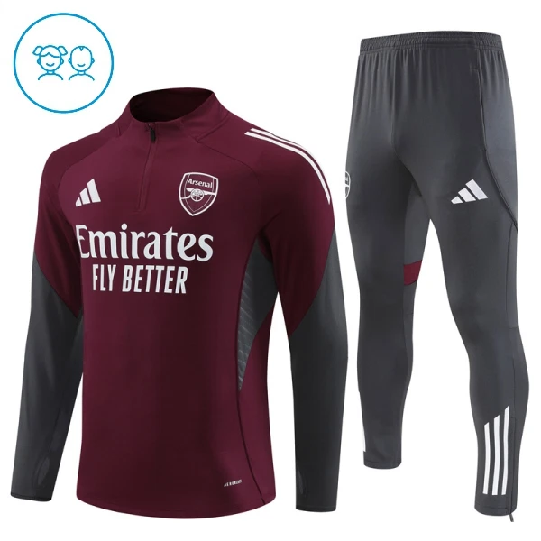 Arsenal Felpe da Allenamento Bambino 1/4-Zip 2025-26 Rossa Arsenal Felpe da Allenamento Bambino 1/4-Zip 2025-26 Rossa