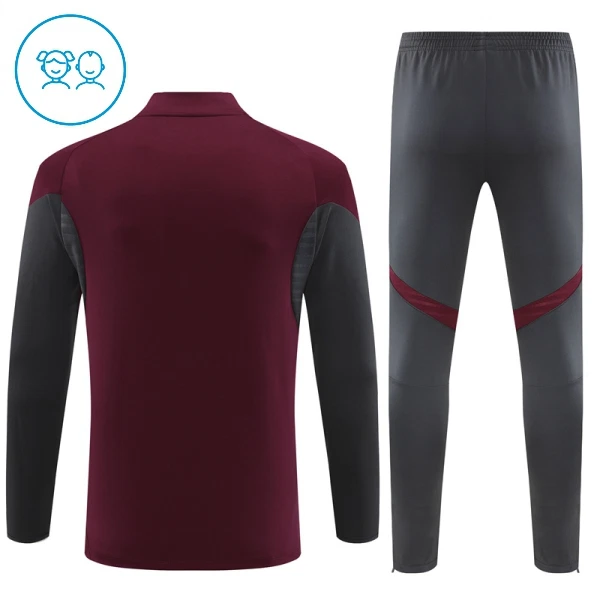 Arsenal Felpe da Allenamento Bambino 1/4-Zip 2025-26 Rossa