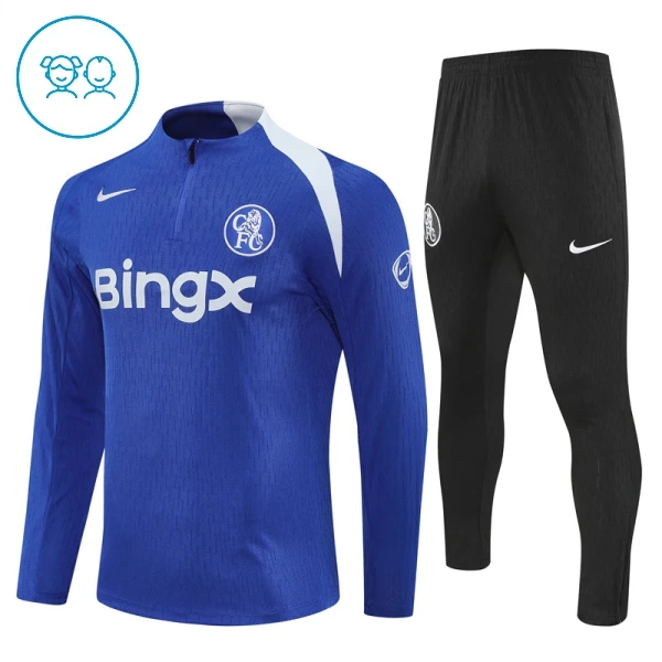 Chelsea Felpe da Allenamento Bambino 1/4-Zip 2025-26 Blu