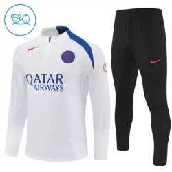 Paris Saint-Germain Felpe da Allenamento Bambino 1/4-Zip 2025-26 Bianca