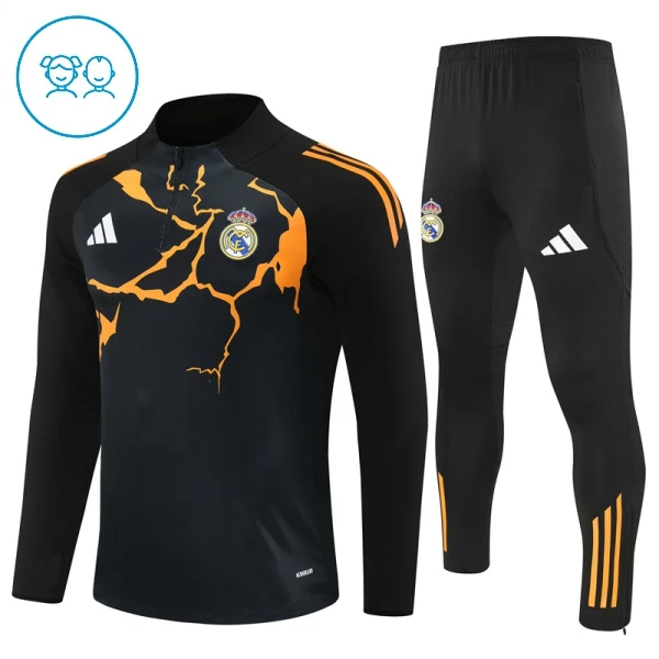 Real Madrid Felpe da Allenamento Bambino 1/4-Zip 2025-26 Nera