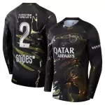 Maglia Paris Saint-Germain Hakimi 2 Night Uomo 2025-26 Maniche Lunghe