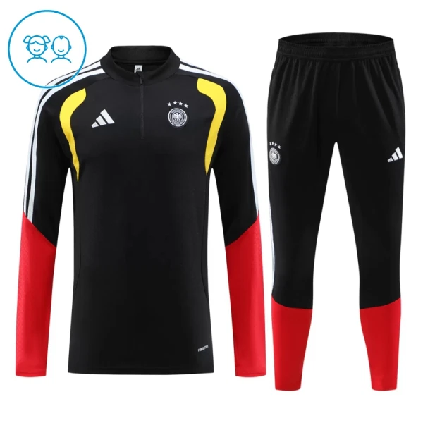 Germania Felpe da Allenamento Bambino 1/4-Zip 2026-27 Nera Germania Felpe da Allenamento Bambino 1/4-Zip 2026-27 Nera