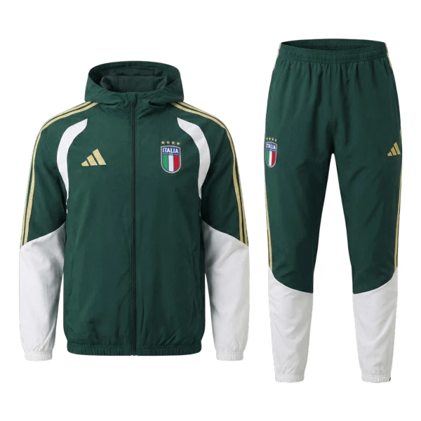 Italia Felpe con Cappuccio da Allenamento Uomo 2026-27 Verde Italia Felpe con Cappuccio da Allenamento Uomo 2026-27 Verde