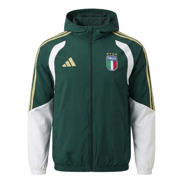 Italia Felpe con Cappuccio da Allenamento Uomo 2026-27 Verde