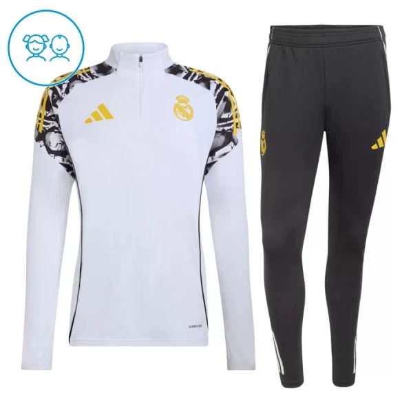 Real Madrid Felpe da Allenamento Bambino 1/4-Zip 2026-27 Bianca