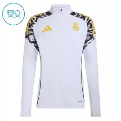 Real Madrid Felpe da Allenamento Bambino 1/4-Zip 2026-27 Bianca