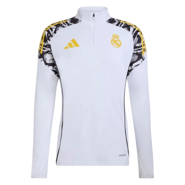 Real Madrid Felpe da Allenamento Uomo 1/4-Zip 2026-27 Bianca