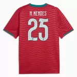 Maglia Portogallo Nuno Mendes 25 Uomo Primo Mondiali 2026