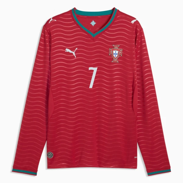 Maglia Portogallo Ronaldo 7 Uomo Primo Mondiali 2026 Maniche Lunghe