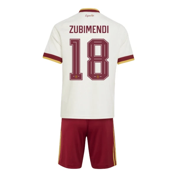 Completo calcio Spagna Zubimendi 18 Bambino Secondo Mondiali 2026 Completo calcio Spagna Zubimendi 18 Bambino Secondo Mondiali 2026