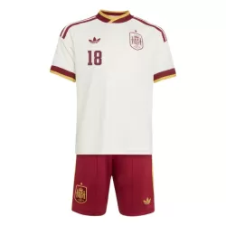 Completo calcio Spagna Zubimendi 18 Bambino Secondo Mondiali 2026