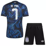 Completo calcio Argentina De Paul 7 Bambino Secondo Mondiali 2026