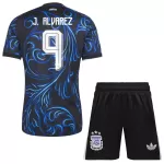 Completo calcio Argentina J. Alvarez 9 Bambino Secondo Mondiali 2026