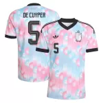 Maglia Belgio De Cuyper 5 Uomo Secondo Mondiali 2026
