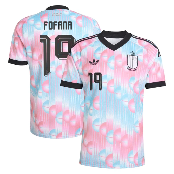 Maglia Belgio Fofana 19 Uomo Secondo Mondiali 2026 Maglia Belgio Fofana 19 Uomo Secondo Mondiali 2026