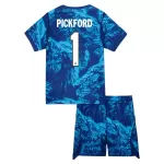 Completo calcio Portiere Inghilterra Pickford 1 Bambino Primo Mondiali 2026