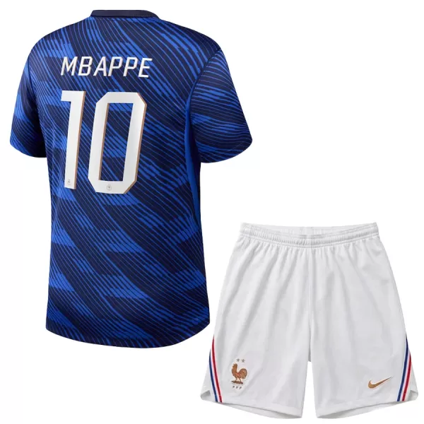 Completo calcio Francia Mbappé 10 Bambino Primo Mondiali 2026 Completo calcio Francia Mbappé 10 Bambino Primo Mondiali 2026