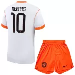 Completo calcio Paesi Bassi Memphis 10 Bambino Secondo Mondiali 2026