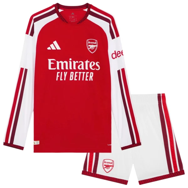 Completo calcio Arsenal Bambino Primo 2026-27 Maniche Lunghe Completo calcio Arsenal Bambino Primo 2026-27 Maniche Lunghe