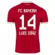 Maglia FC Bayern Monaco Luis Díaz 14 Uomo Primo 2026-27 Maglia FC Bayern Monaco Luis Díaz 14 Uomo Primo 2026-27