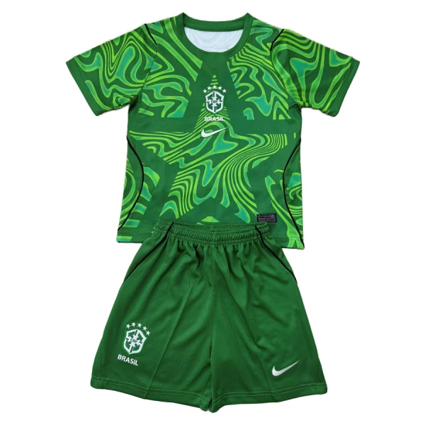 Completo calcio Portiere Brasile Bambino Primo Mondiali 2026 Verde Completo calcio Portiere Brasile Bambino Primo Mondiali 2026 Verde