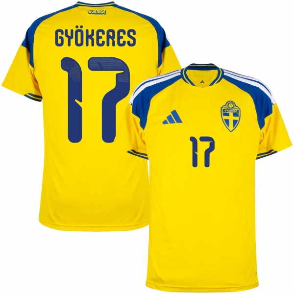 Maglia Svezia Gyokeres 17 Uomo Primo Mondiali 2026 Maglia Svezia Gyokeres 17 Uomo Primo Mondiali 2026
