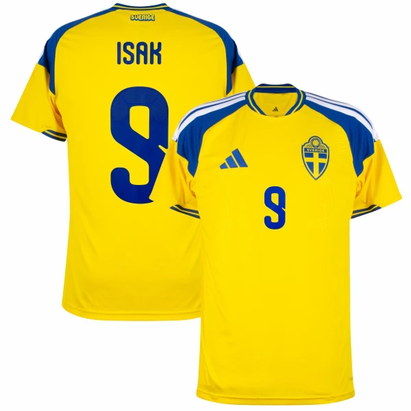 Maglia Svezia Isak 9 Uomo Primo Mondiali 2026 Maglia Svezia Isak 9 Uomo Primo Mondiali 2026