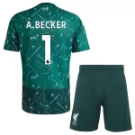 Completo calcio Portiere Liverpool A. Becker 1 Bambino Primo 2026-27 Verde