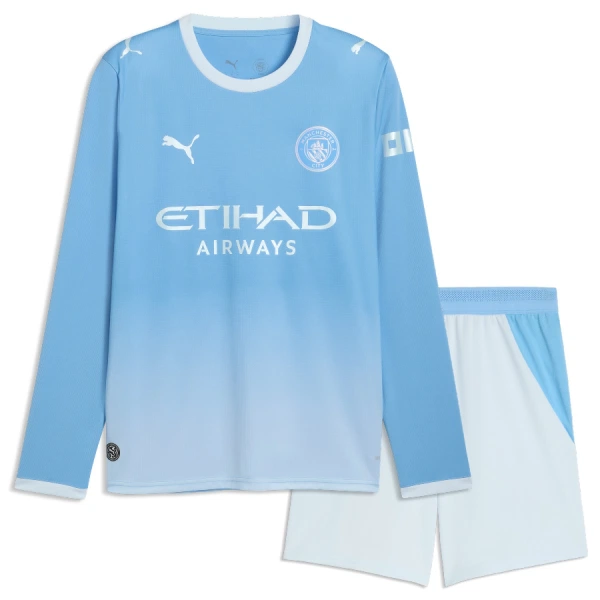 Completo calcio Manchester City Bambino Primo 2026-27 Maniche Lunghe Completo calcio Manchester City Bambino Primo 2026-27 Maniche Lunghe