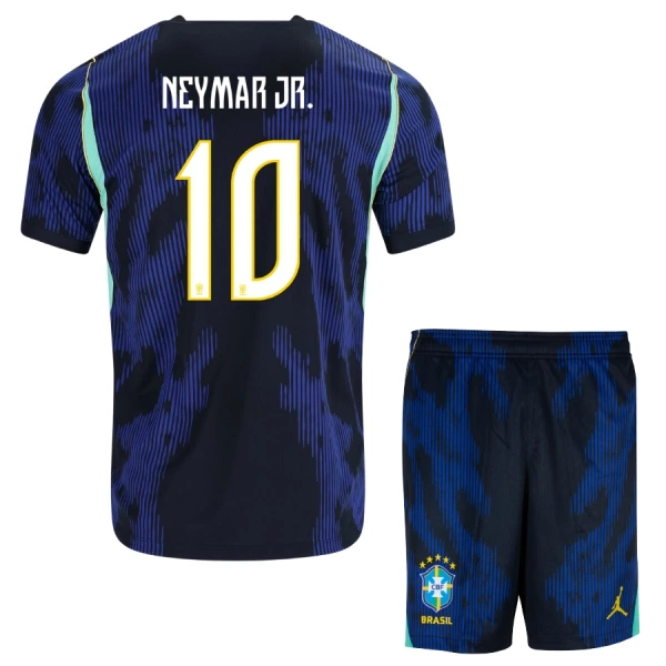 Completo calcio Brasile Neymar JR 10 Bambino Secondo Mondiali 2026