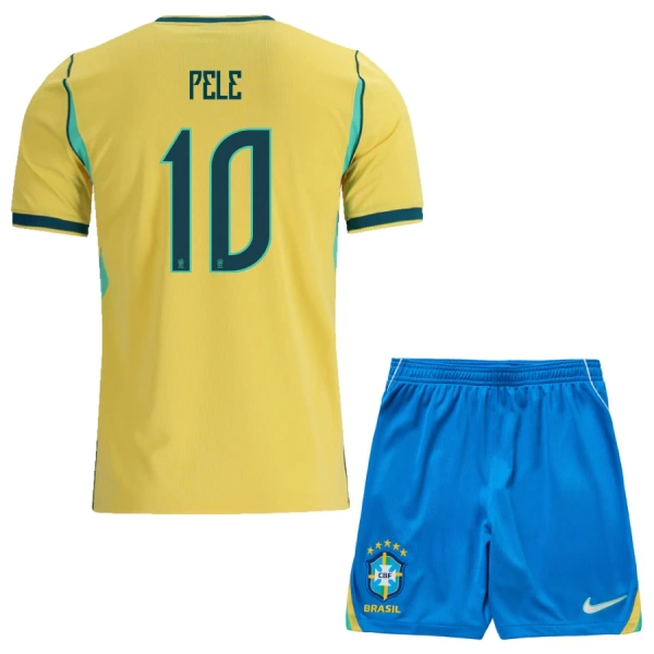 Completo calcio Brasile Pele 10 Bambino Primo Mondiali 2026 Completo calcio Brasile Pele 10 Bambino Primo Mondiali 2026
