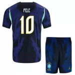 Completo calcio Brasile Pele 10 Bambino Secondo Mondiali 2026
