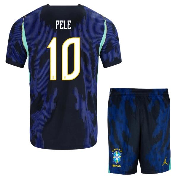 Completo calcio Brasile Pele 10 Bambino Secondo Mondiali 2026 Completo calcio Brasile Pele 10 Bambino Secondo Mondiali 2026