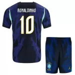 Completo calcio Brasile Ronaldinho 10 Bambino Secondo Mondiali 2026