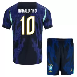 Completo calcio Brasile Ronaldinho 10 Bambino Secondo Mondiali 2026 Completo calcio Brasile Ronaldinho 10 Bambino Secondo Mondiali 2026