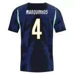 Maglia Brasile Marquinhos 4 Uomo Secondo Mondiali 2026