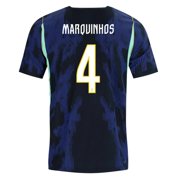 Maglia Brasile Marquinhos 4 Uomo Secondo Mondiali 2026