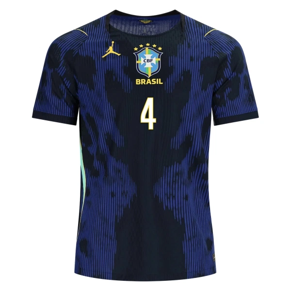 Maglia Brasile Marquinhos 4 Uomo Secondo Mondiali 2026