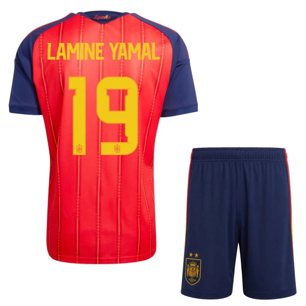 Completo calcio Spagna 2 Stars Lamine Yamal 19 Bambino Primo Mondiali 2026 Completo calcio Spagna 2 Stars Lamine Yamal 19 Bambino Primo Mondiali 2026